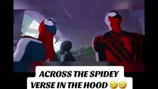 ACROSS THE SPIDER VERSE IN THE HOOD #spiderman #spiderverse
