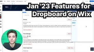 Jan '23 Features for Dropboard on Wix