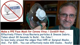 How to Make DIY Face Mask (PPE) in 30 Seconds.. No-Sew.. Please READ Safety Info in Description..