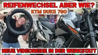 Reifensatz beim Motorrad selber wechseln | Metzeler M9 RR | Werkstattalltag | KTM Duke 790 [DE HD]