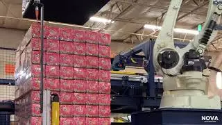 NOVA Automation: NRP-460C High Speed Palletizer & RAW-500SXL Stretch Wrapper