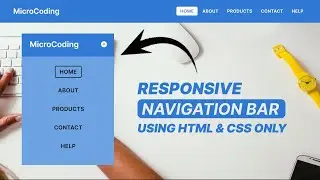 How to Create Responsive Navigation Bar Using HTML and CSS | Responsive NavBar in HTML CSS