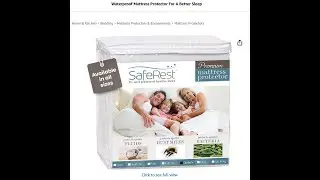 SafeRest Waterproof Queen Size Mattress Protector - Fitted with Stretchable Pockets