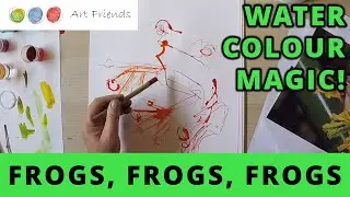 Liquid Frog Drawing with Watercolour | Easy Frog Art for Beginners | Frogs, Frogs, Frogs Part 2