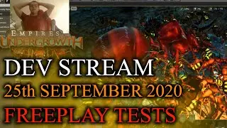 Тестирование в свободной игре &mdash; трансляция разработки Empires of the Undergrowth, 25 сентября 2020 г.