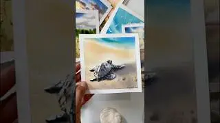 Create A Watercolor Summer Memory Card!  #watercolor #painting