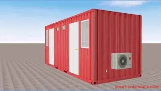 DESAIN 20 FEET MESS CONTAINER + 2 RUANG TOILET