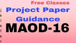 Free Project Paper Guidance//OSOU Odia P.G 4th Semester//MAOD-16//Free Tips for MAOD-16 project //