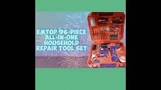 EMTOP EEDK09601 Professional 96-Piece Household ToolKit | EMTOP 96-Piece All-in-One Household Repair