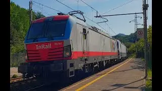 Rarissimo se no unico transito su questa linea in tripla trazione Inrail