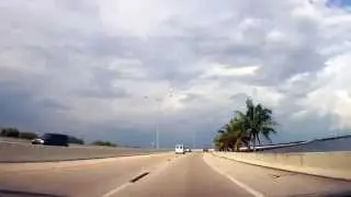 Driving across the Midpoint Bridge between Cape Coral and Fort Myers