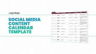2025 Social Media Content Calendar &ndash; Google Sheets | Syntax Project Solutions