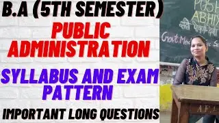 Public administration(5th sem)|| Important questions ||syllabus and exam pattern #rightguidance #pu