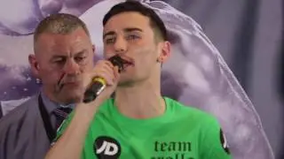 ANTHONY CROLLA THANKS PEOPLE OF MANCHESTER & MOSS SIDE FIRE FIGHTERS GYM RECEIVE &pound;5,000