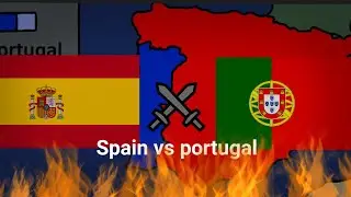 Spain vs Portugal in 20 seconds | war scenario |