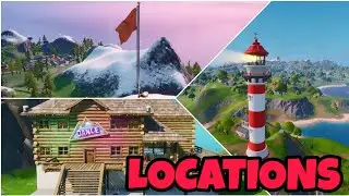 Land at Lockies Lighthouse, Apres ski and Mount Kay Loctaions - Fortnite