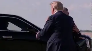 WATCH: President Trump gets a hug from a GOP senator upon arriving in Tulsa, Oklahoma