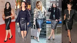 wonderful women's wearing beautiful short leather mini skirts outfits designs