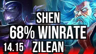 SHEN vs ZILEAN (TOP) | 4/1/9, 68% winrate, Rank 14 Shen | EUW Grandmaster | 14.15