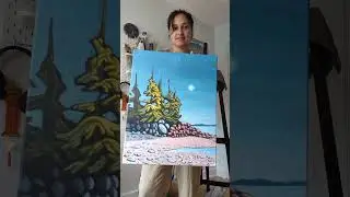Botanical Beach, Vancouver Island BC, acrylic painting on canvas #art #landscapepainting