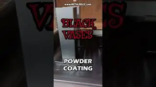 Black Vases! Today we are showing off the process for powder-coating the matte black color!