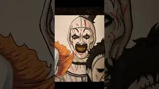 Drawing Art The Clown         #art #shorts #arttheclown #horror #halloween