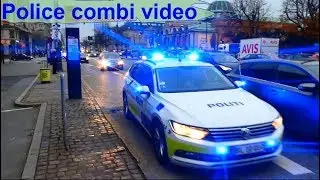 police combivideo - politi patrulje i udrykning polizei einsatzfahrt polis i utryckning