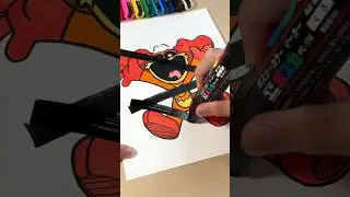 Destroying my drawing of DOGDAY and turning it into a ✨ART✨ (Poppy Playtime) #art #drawing #shorts