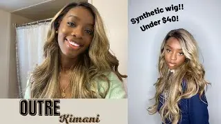 Ash Blonde Outre KIMANI Synthetic wig Install || Aarmelle
