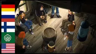 The wild soccer bunch (Die wilden kerle) Camelot scene in different languages