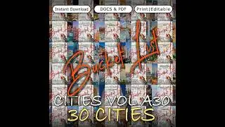 🌍 30 Cities Bucket List ✈️ Printable + Editable Travel Planner! 🗺️