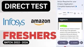 Finally Direct Test Hiring Announced | Infosys SP, Amazon. Bookmyshow Jobs | Don't Miss Apply Now