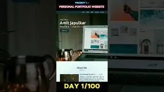 Day 1 personal portfolio website | 100 Day 100 projects