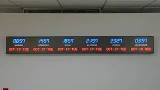 BRG Precision Product's 6637E-B18R - 6 Zone, Fixed Zone, Time Zone Clock Display