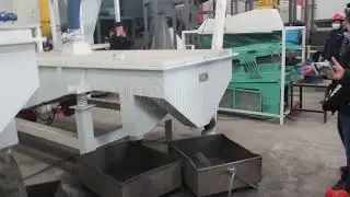 Battery material separation from lithium batter waste
