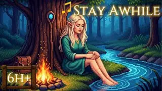 In an Elven Refuge: Relaxing Music with Campfire, River, and Nature Sounds