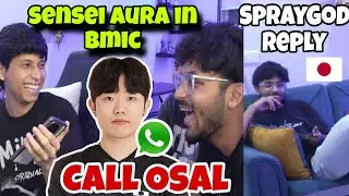 SprayGod Reply Fair In Korean Teams 😲 Sensei Aura In BMIC😱 Live Call 📞 OsaL