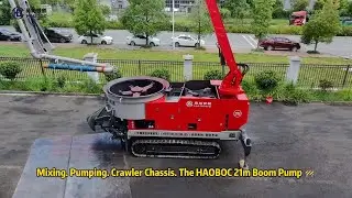HAOBOC 21m Crawler Boom Mixer Pump: All-in-One Concrete Solution