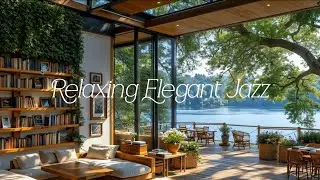 Relaxing Jazz Cafe Ambience for Stress Relief | Gentle Jazz Quartet - Sax, Bass, Drums And Piano