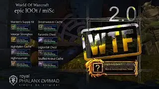 Opening 70 Emissary Chest and Cache 4 Bind-On-Account Legendary Tokens the WTF 2.0