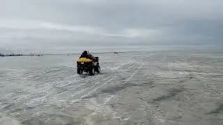 Ice fishing at Mitchell's Bay on Lake St Clair Ontario (Chatham Kent)