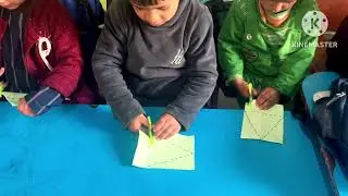 Use of child friendly scissors