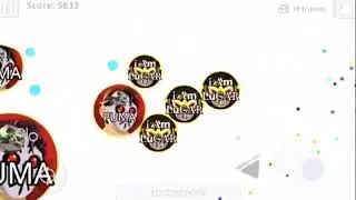 Agar.io Mobile// Double cannon and crazy triple split!!