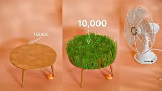 Satisfying 3D Physics Showcase | Blender Hair Dynamics Simulation | Hair, Grass, Wind Example