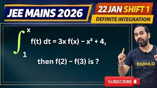 JEE MAINS 2026 PAPER | DEFINITE INTEGRATION QUESTIONS | 22 JAN SHIFT 1 #jee