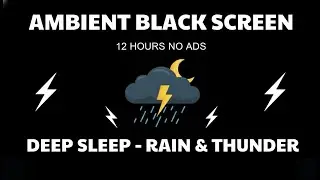 🔴 Heavy Rain and Thunder Sounds for Sleeping - Black Screen | Powerful Thunderstorm for Deep Sleep