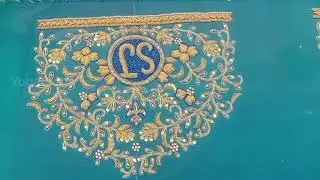 Make your wedding more special 🩵Contact -8438395846 #cbe #tirupur #embroidery #aariworks #stitch