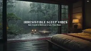 Irresistible Sleep Vibes - Rain Sounds in Bedroom & Calm Piano Music, Stress Relief, Deep Sleep