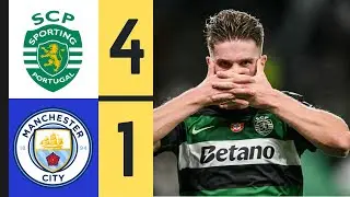 Sporting hammer Manchester City 4-1 | Champions league highlights