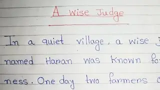 A wise judge// story writing// bed time Stories.